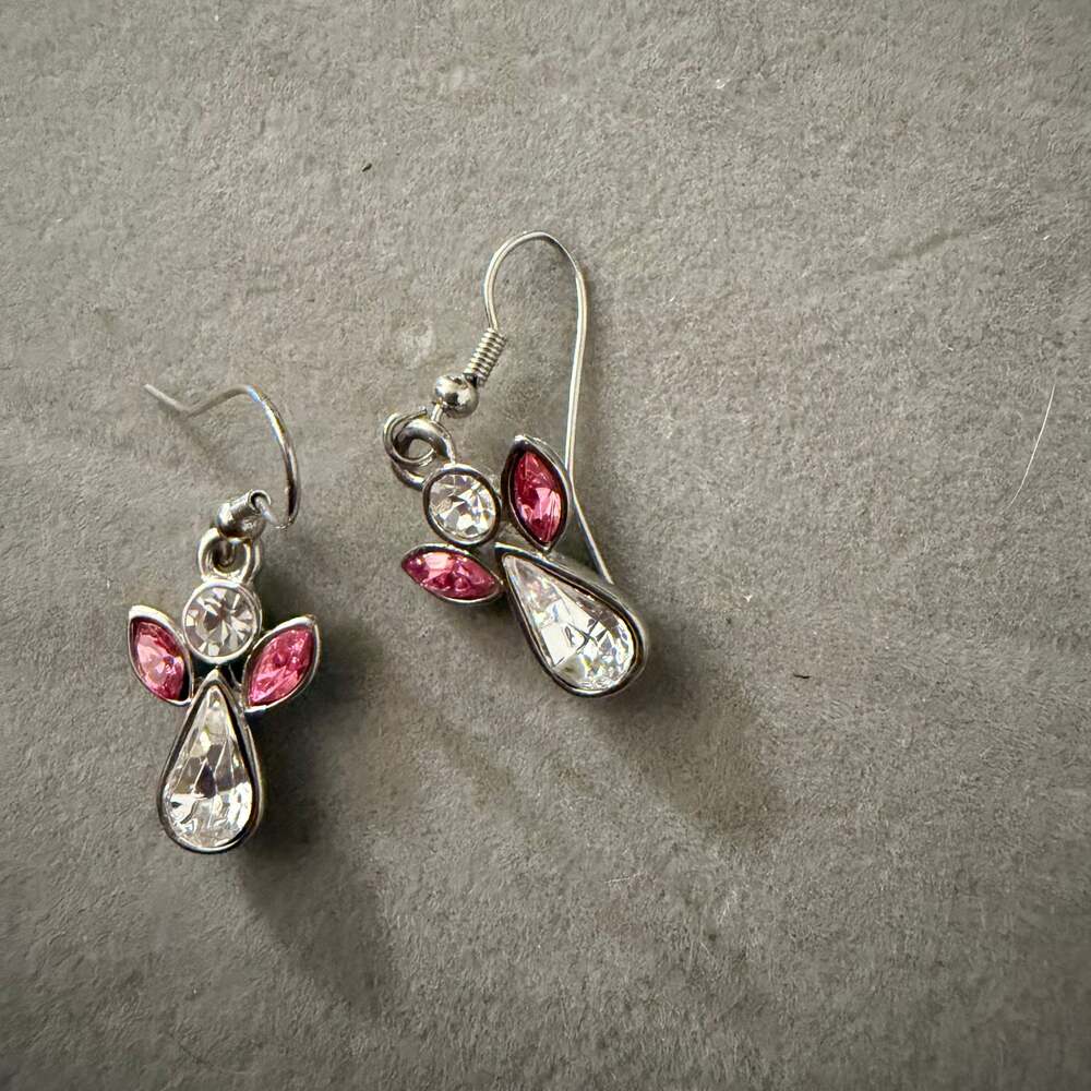 Sterling Silver Angel Drop Earrings